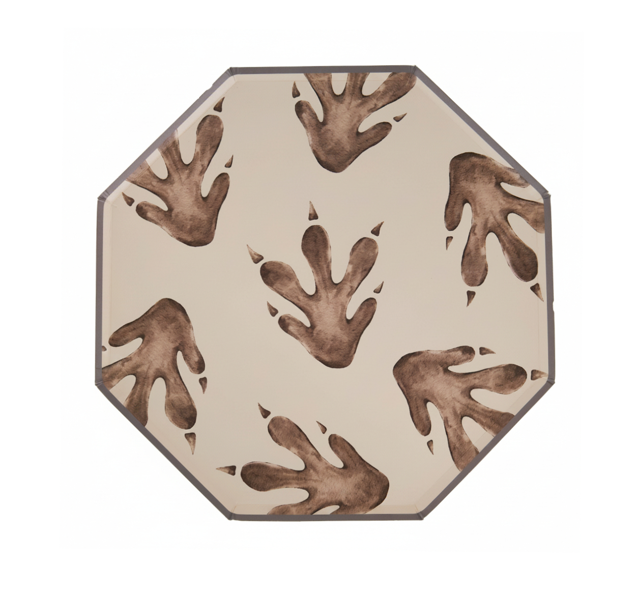 Dinosaur Footprint Paper Plates - Pack of 8