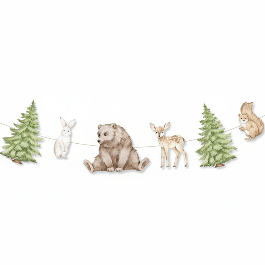 Woodland Animals Party Banner