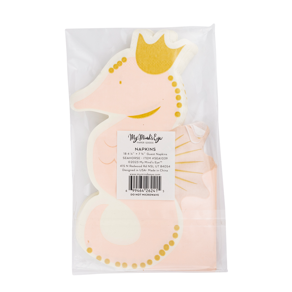 Mermaid Magic Seahorse Napkins