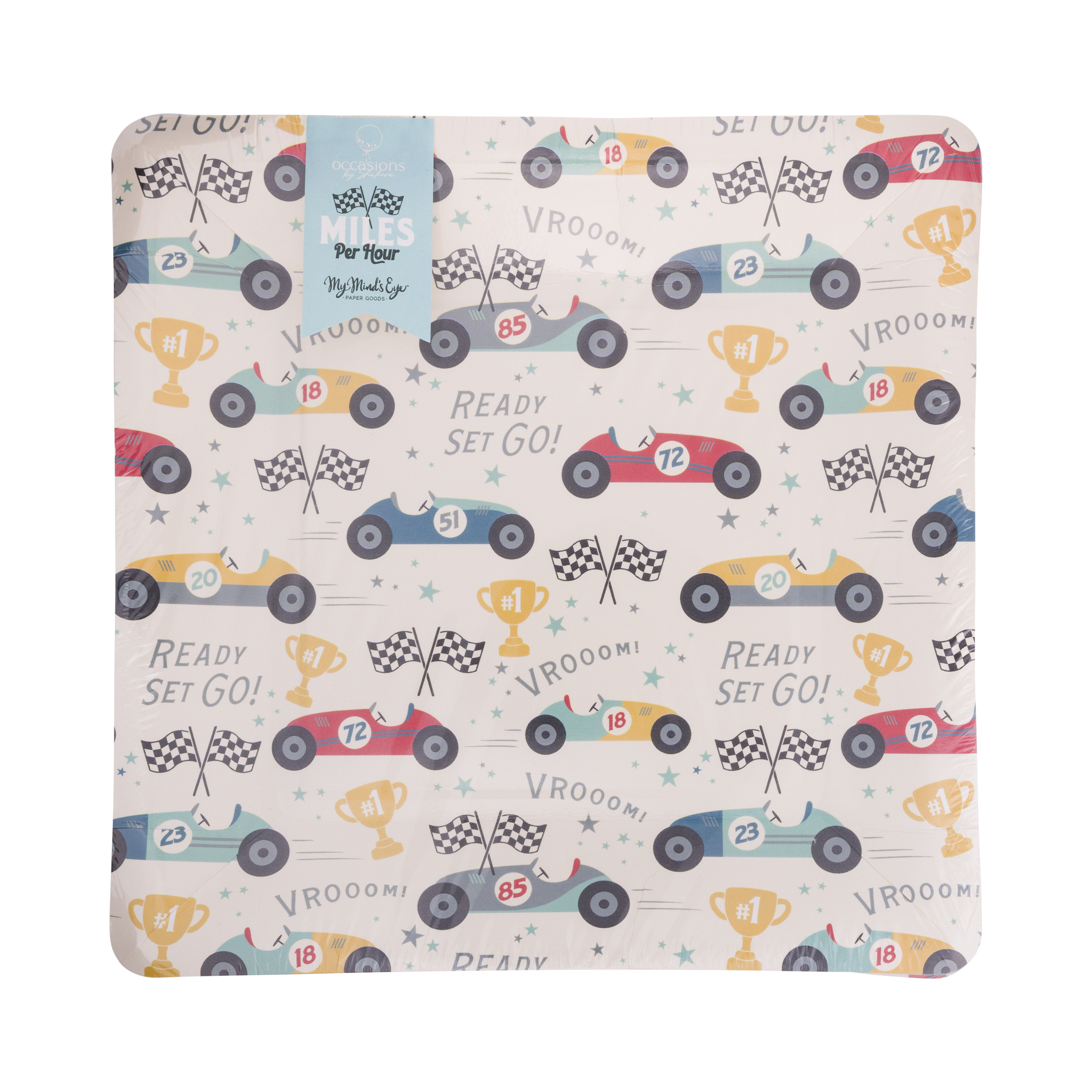 Retro Race Car Paper Plates