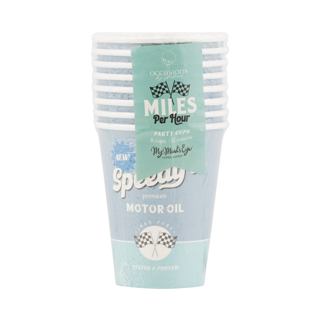 Retro Race Car Paper Cups