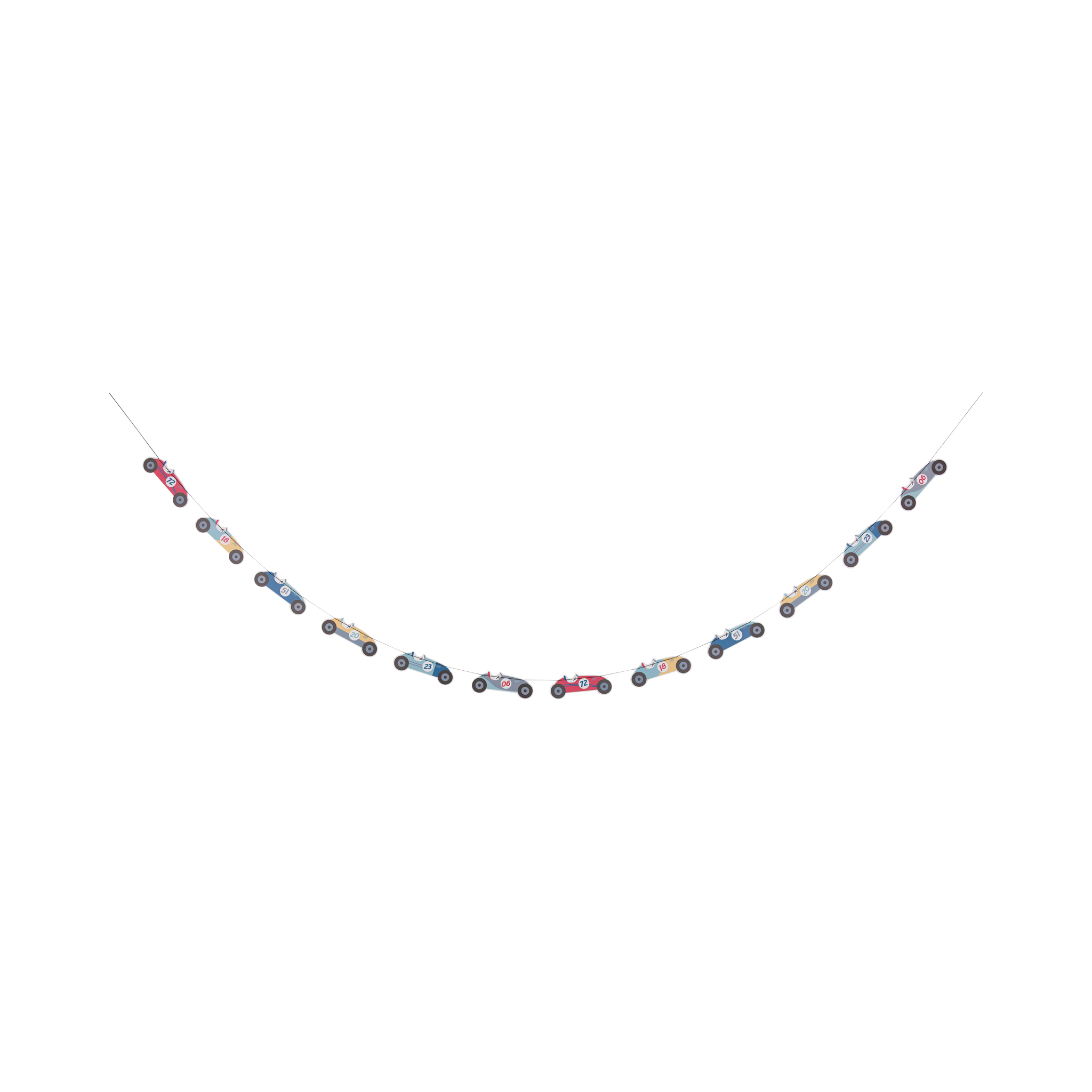 Retro Race Car Banner Set