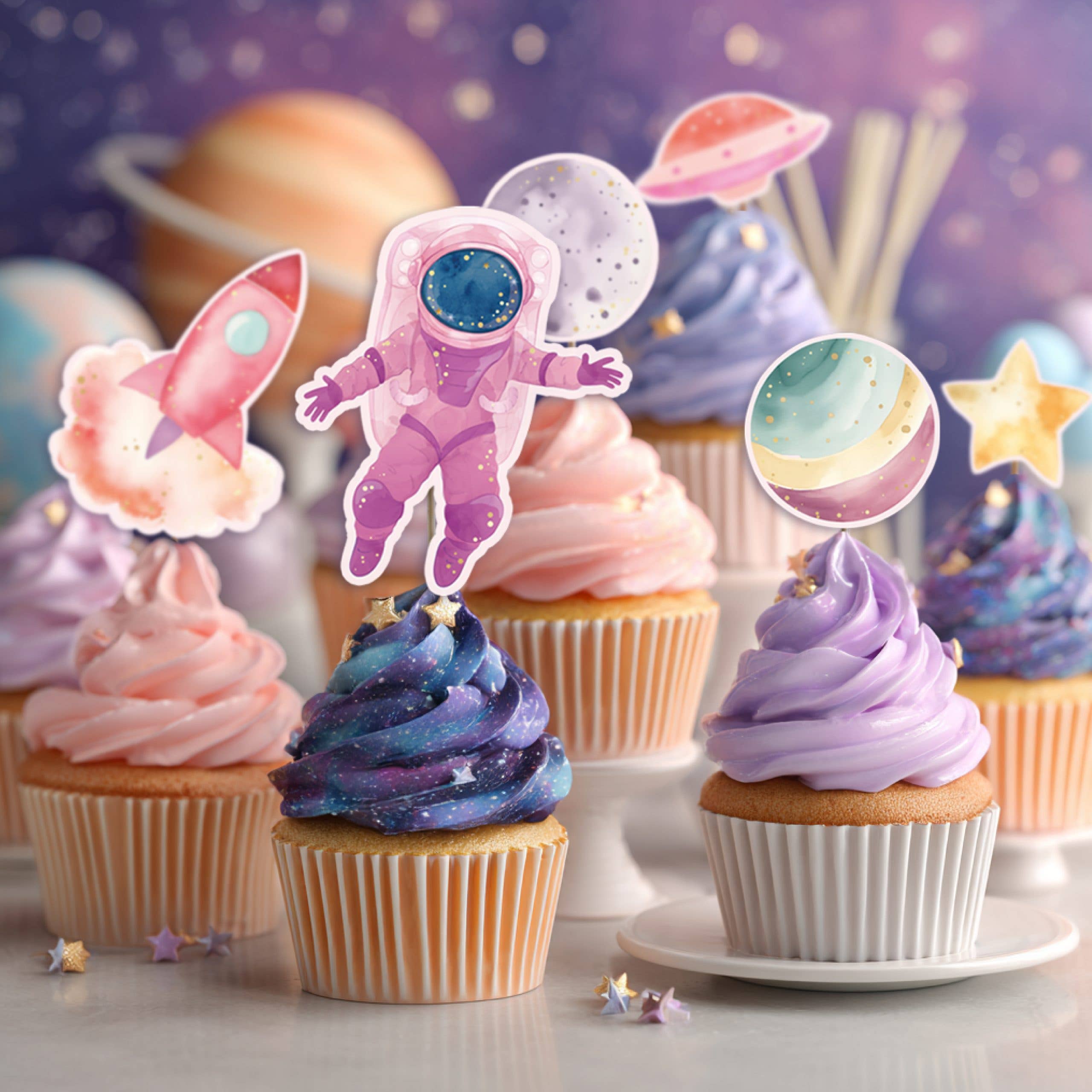 Astronaut Girl Cupcake Kit