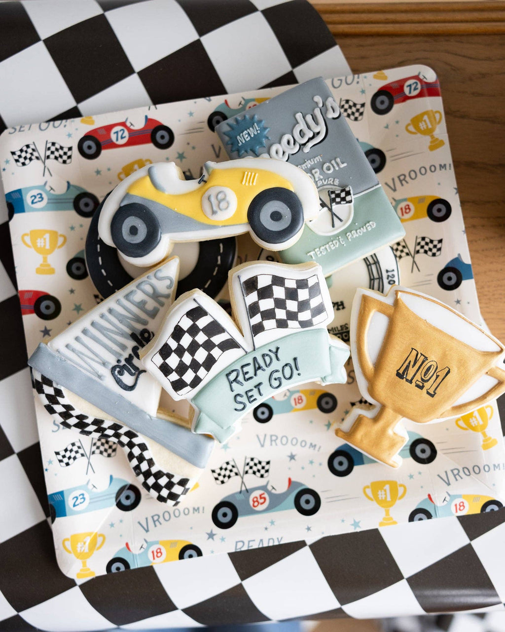 Retro Race Car Paper Plates