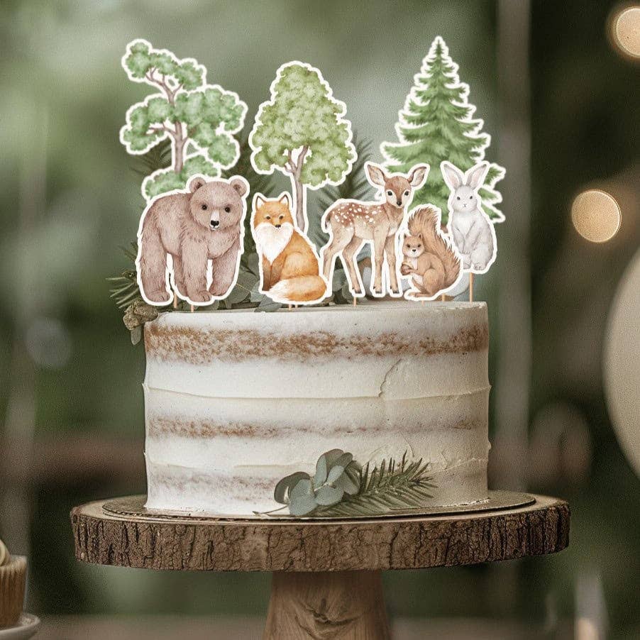 Woodland Animals Cake Toppers