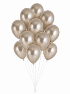 Champagne Latex Balloons - Pack of 12