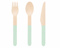 Wooden Cutlery Set - Green