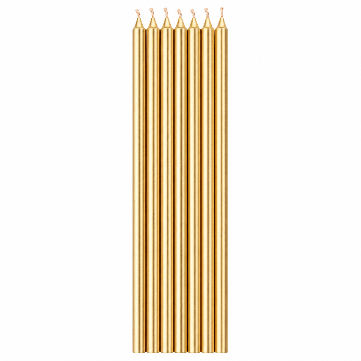 Gold Taper Candles - Pack of 10