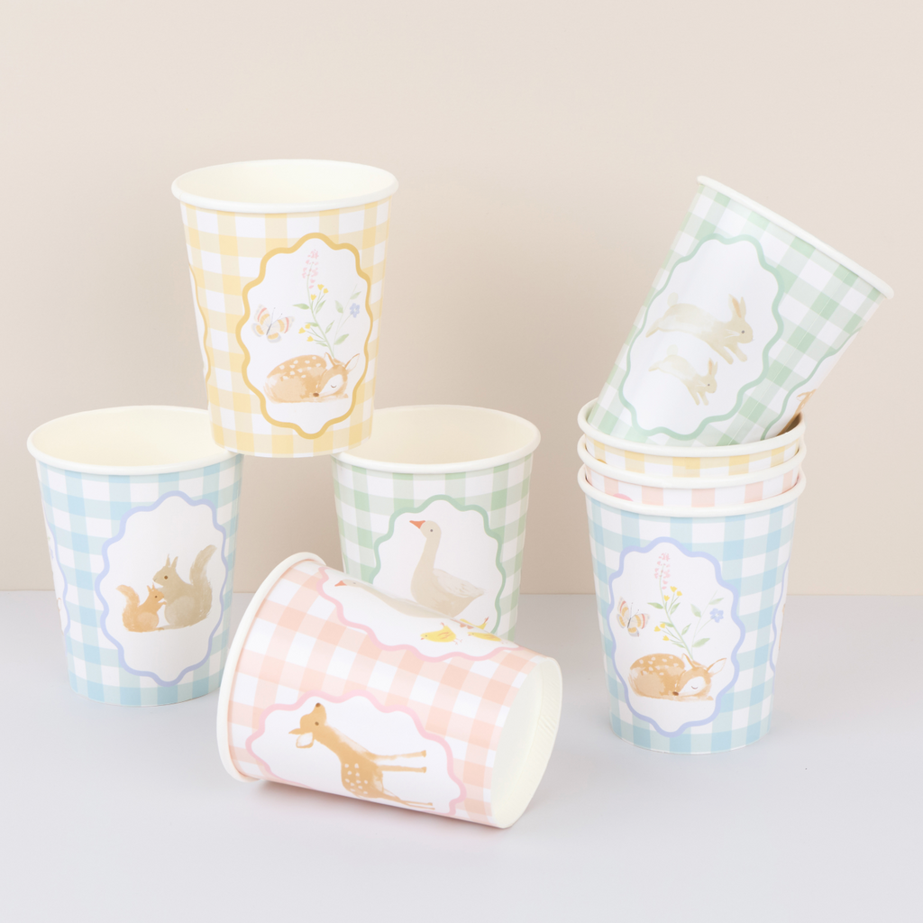 Little Animals Paper Cups - Pack of 8