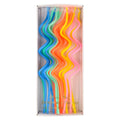 Mixed Colours Swirly Candles - Pack of 20