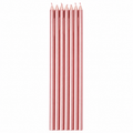 Rose Gold Taper Candles - Pack of 10