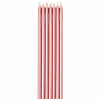 Rose Gold Taper Candles - Pack of 10