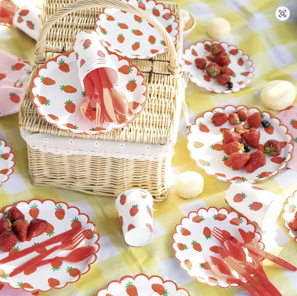 Strawberry Field Paper Plates
