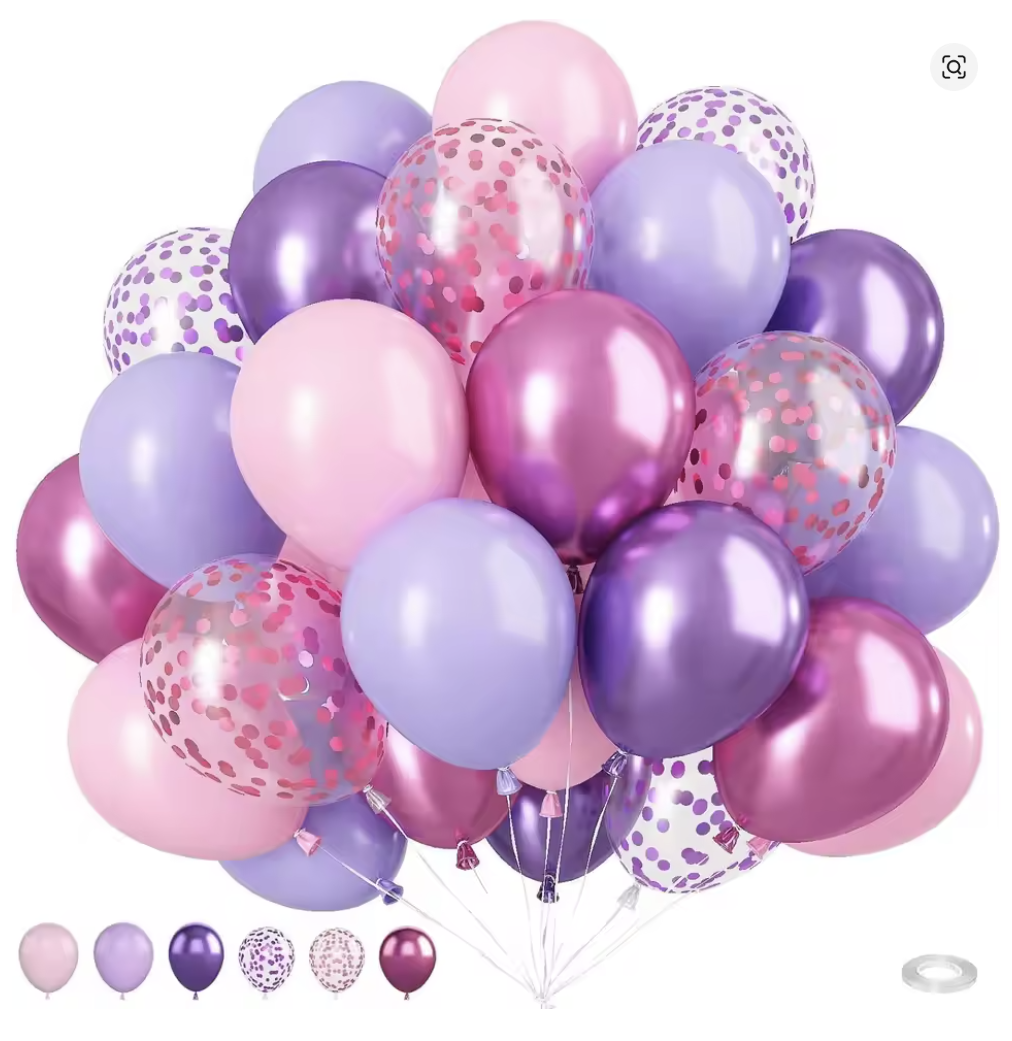 50 Pink and Purple Balloons