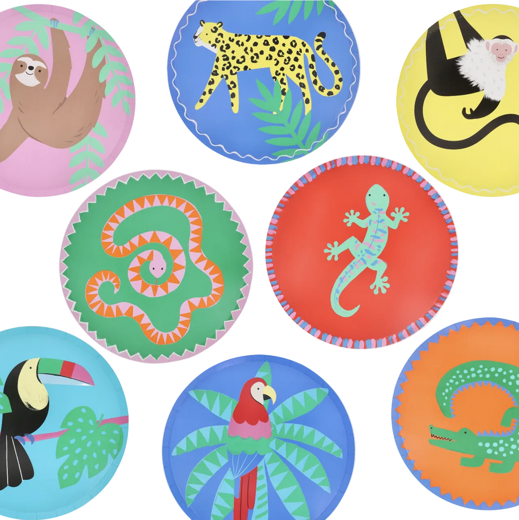 Jungle Jamboree Side Plates - Pack of 8