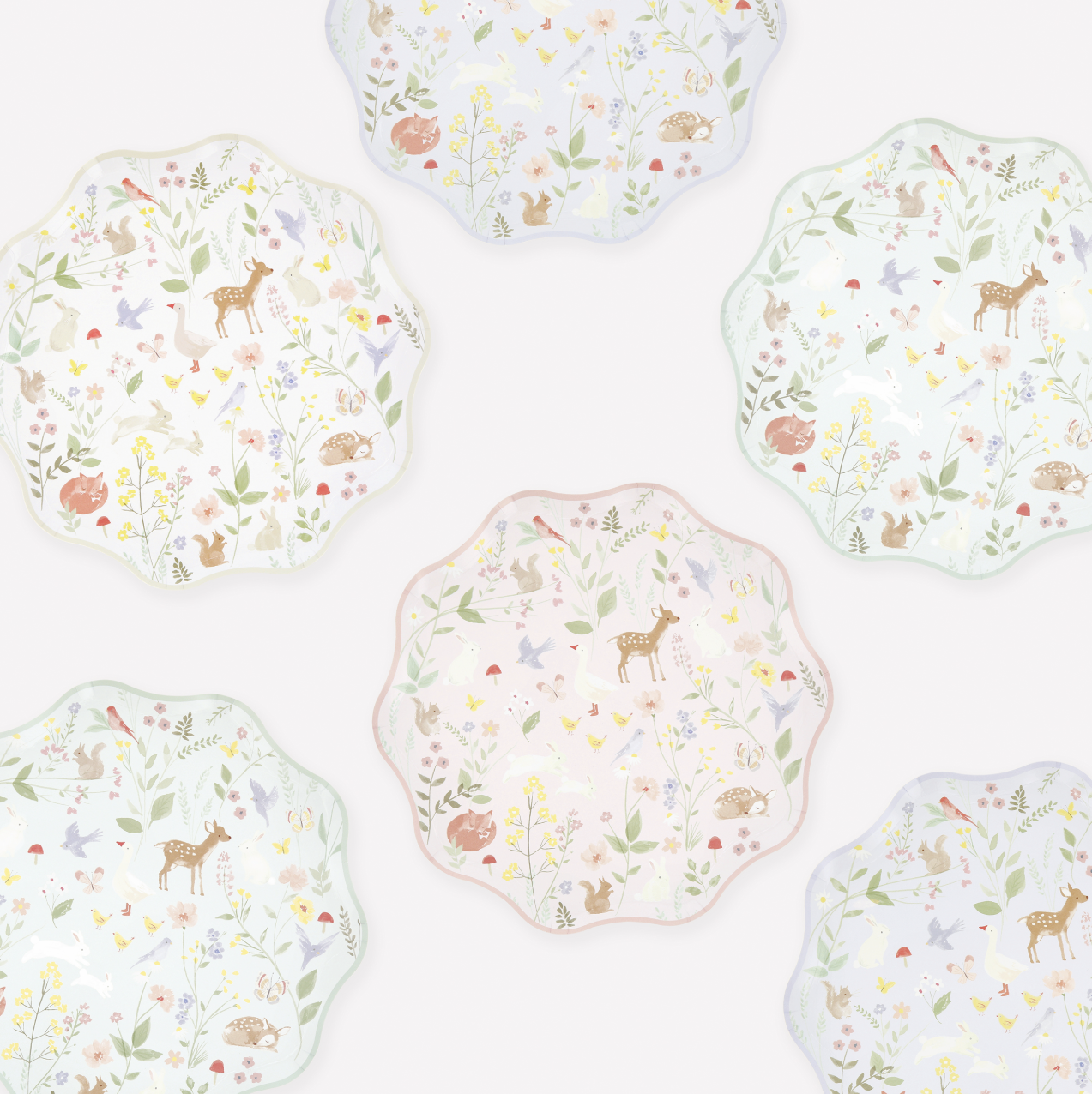 Little Animals Side Plates - Pack of 8