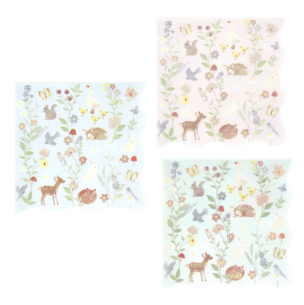 Little Animals Small Napkins - Pack of 16