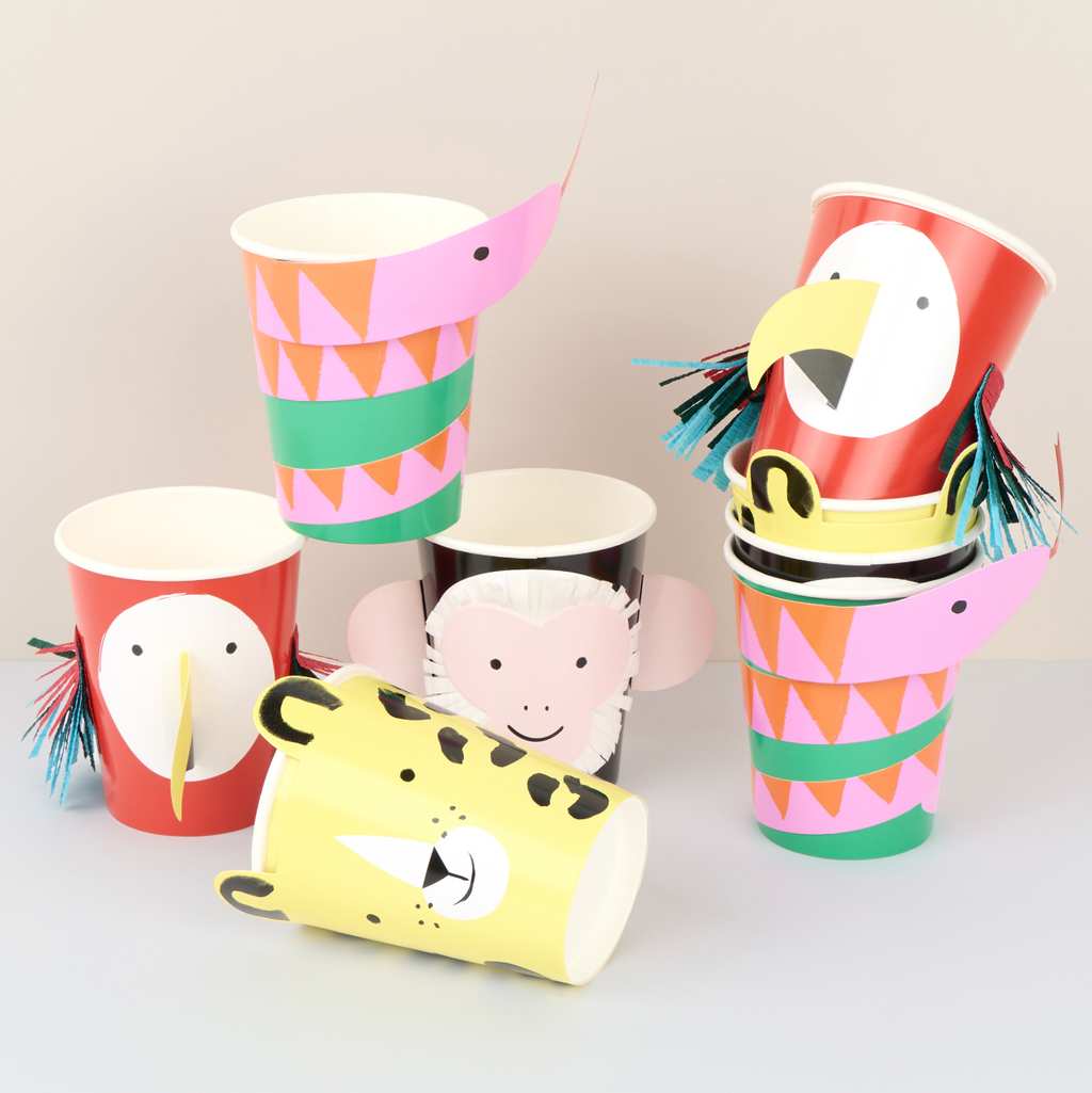 Jungle Jamboree Character Cups - Pack of 8