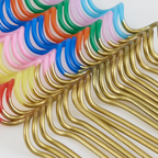 Gold Dipped Swirly Candles - Pack of 20