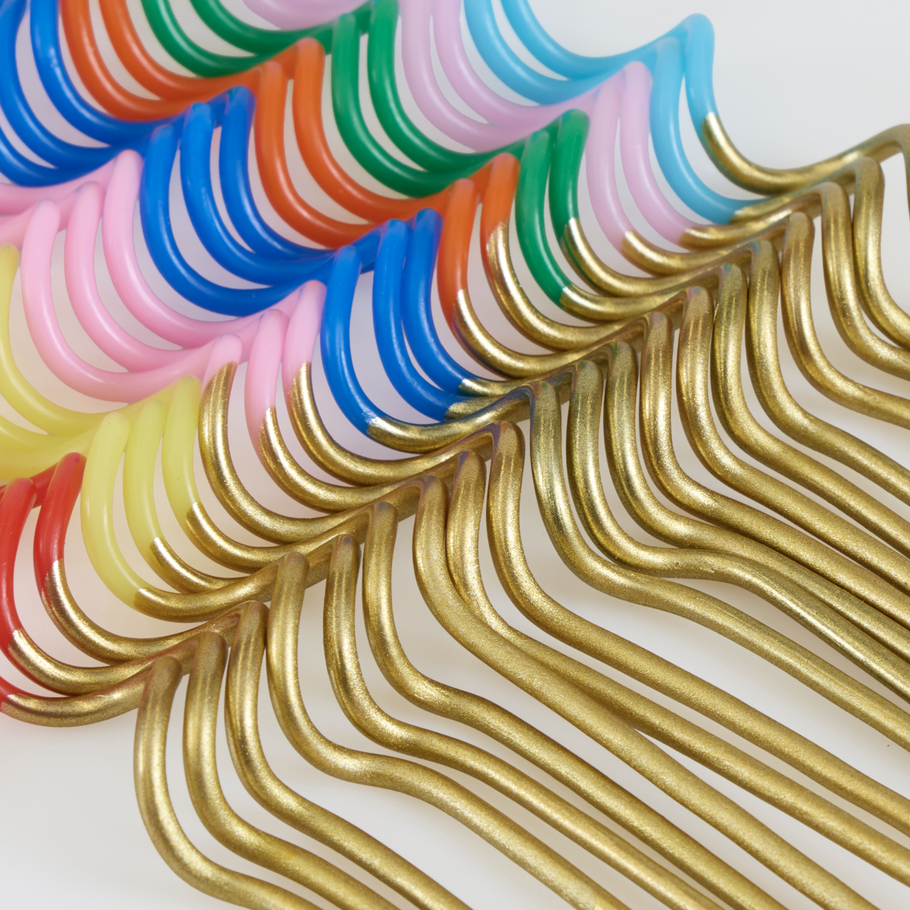 Gold Dipped Swirly Candles - Pack of 20