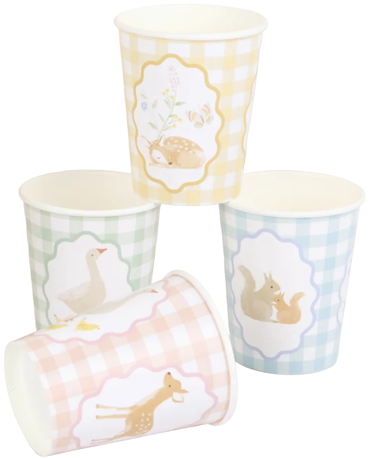 Little Animals Paper Cups - Pack of 8