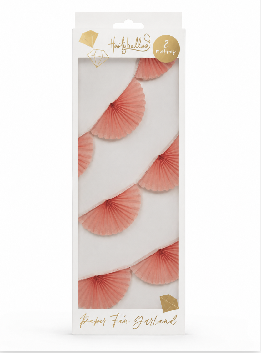 Pink Paper Fan Garland