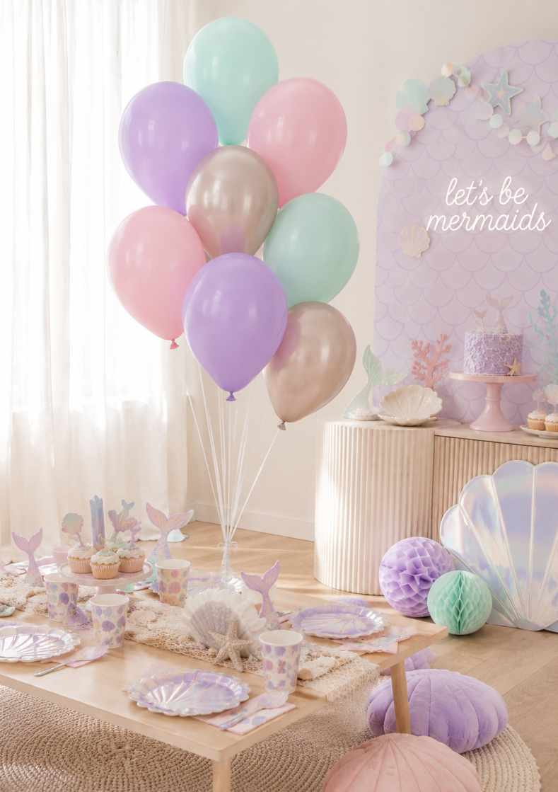 Mermaid Magic Balloon Bunch - 8 Balloons