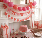 Bow Party Bow and Heart Banner Set