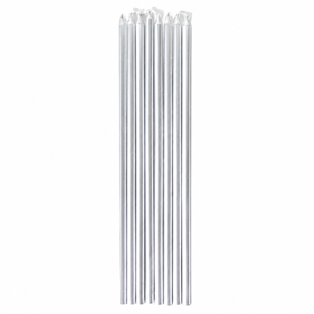 Silver Taper Candles