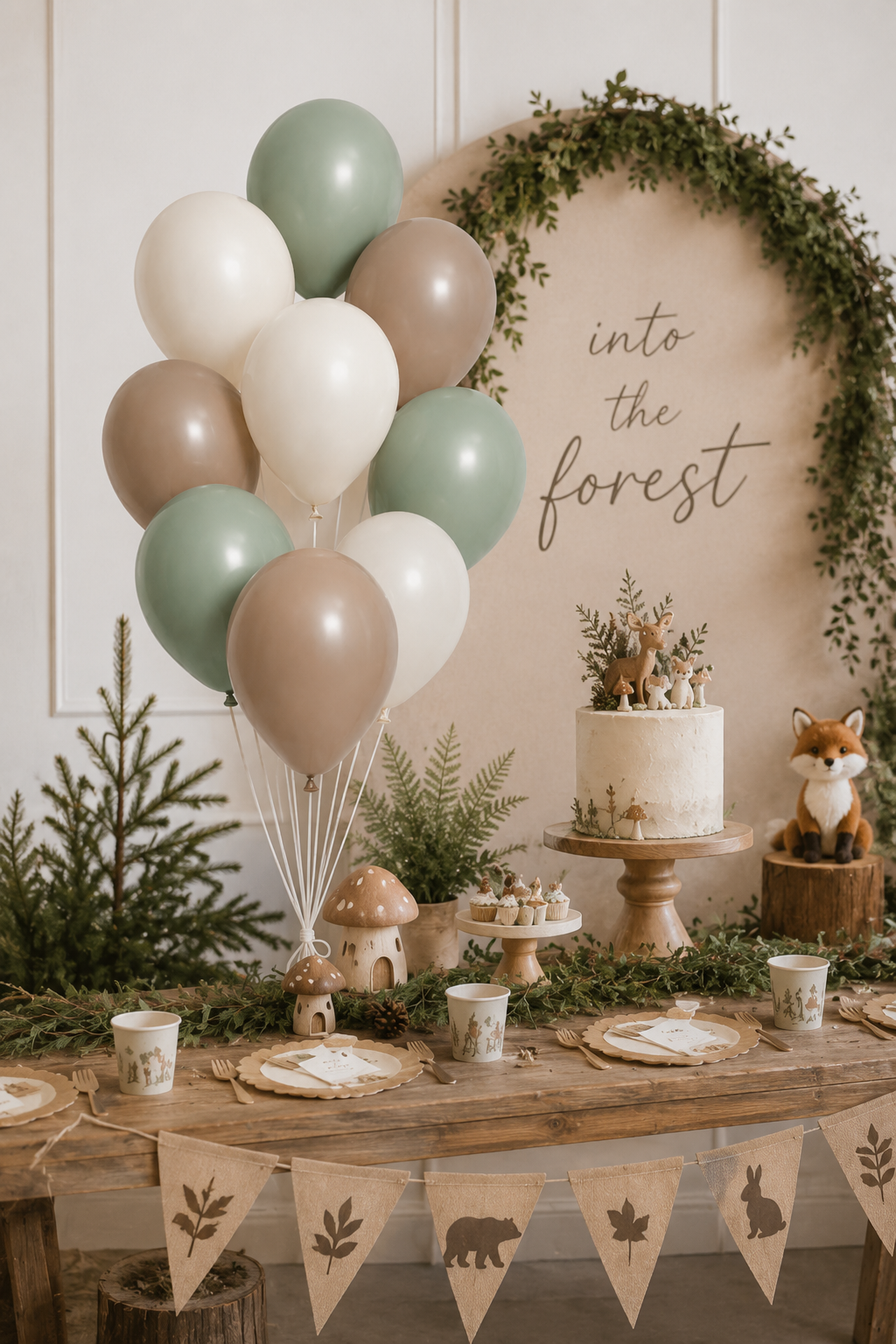 Woodland Animals Balloon Bunch