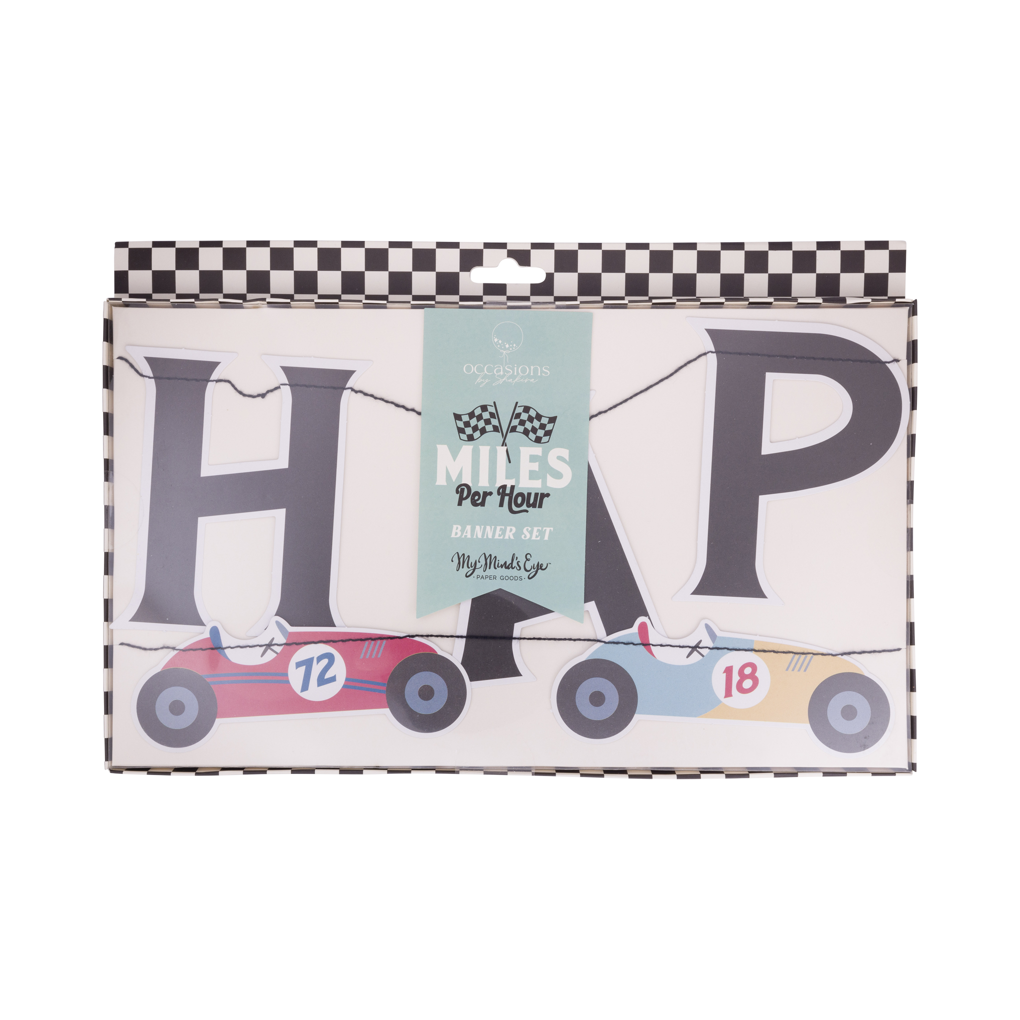 Retro Race Car Banner Set