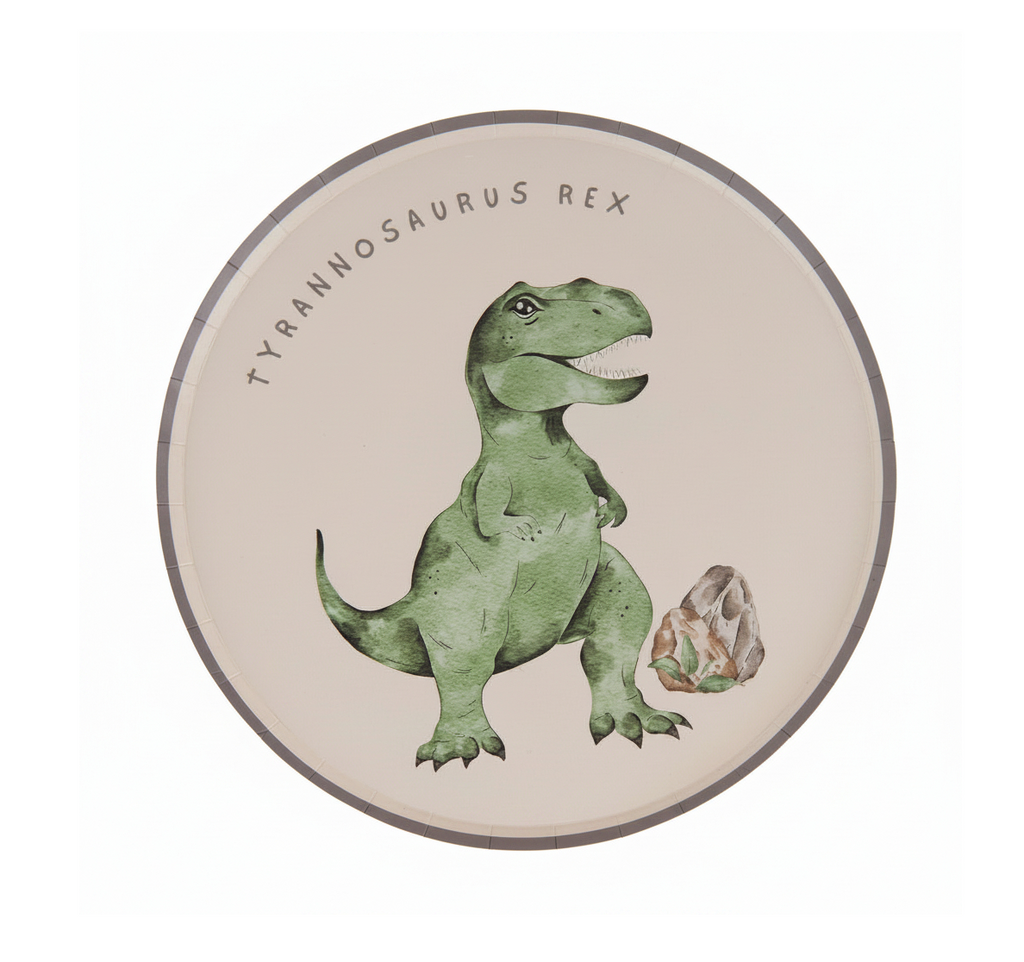 Dinosaur Paper Plates - Pack of 8