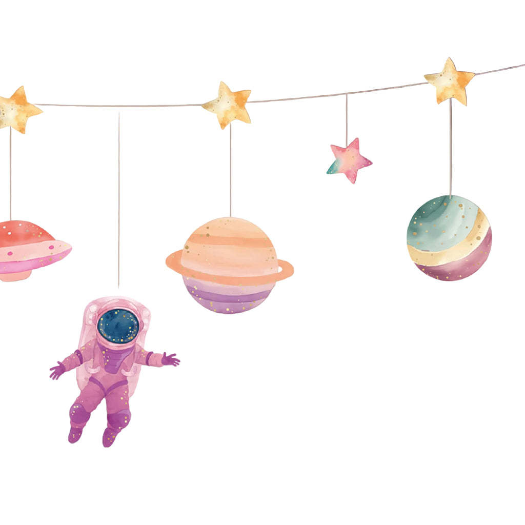 Astronaut Girl Party Banner