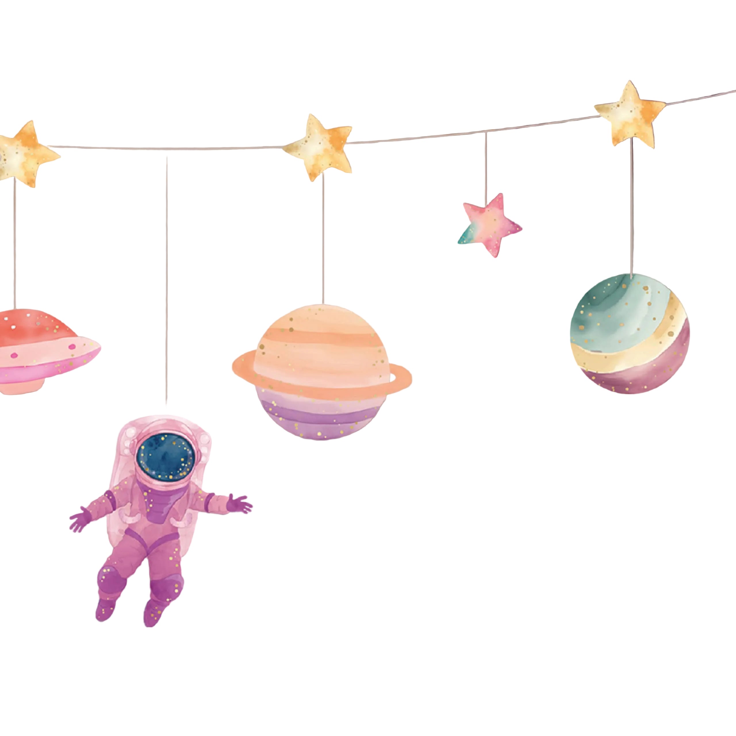 Astronaut Girl Party Banner