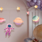 Astronaut Girl Party Banner
