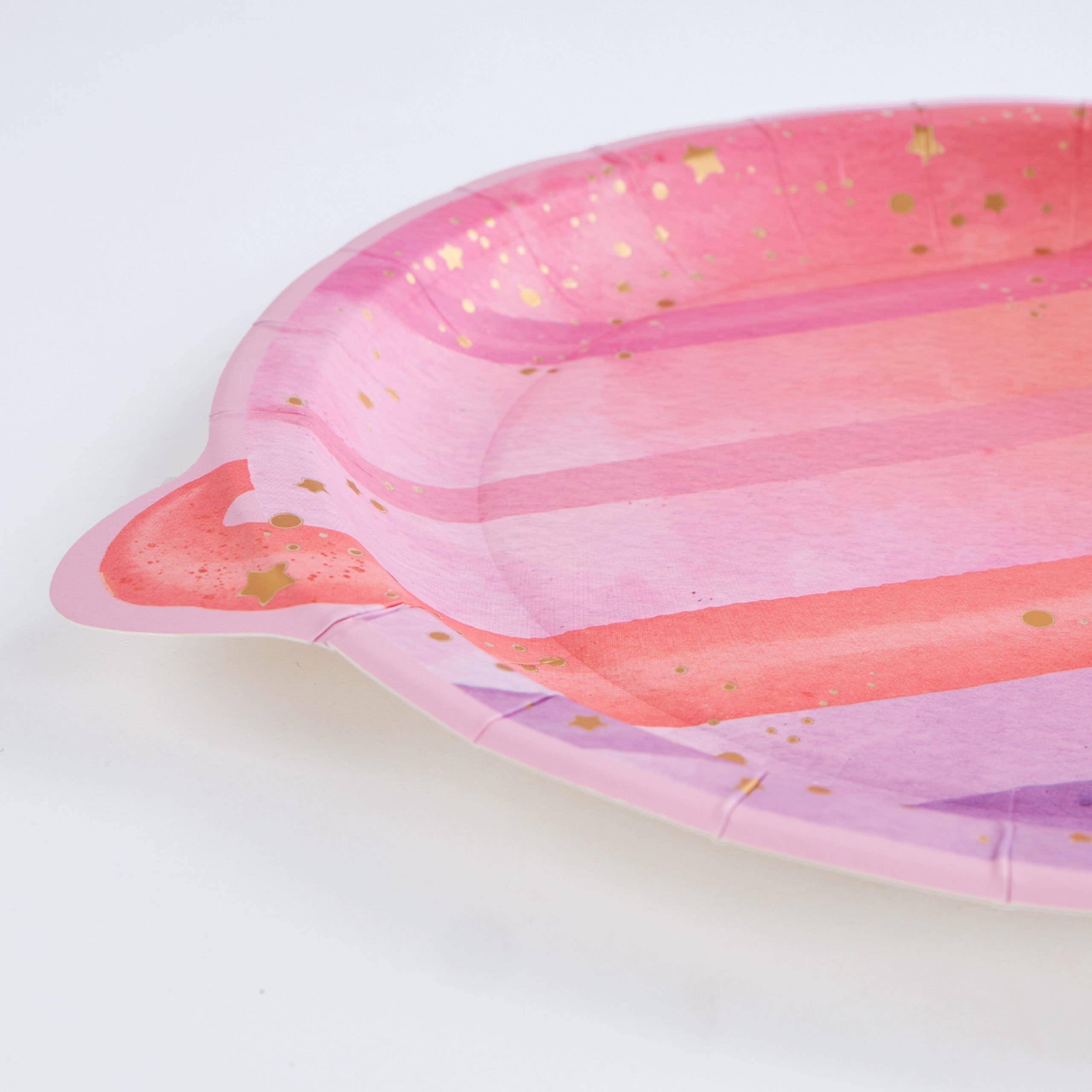 Astronaut Girl Planet Shaped Paper Plates