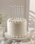 Silver Taper Candles