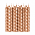 Rose Gold Spiral Candles