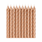 Rose Gold Spiral Candles