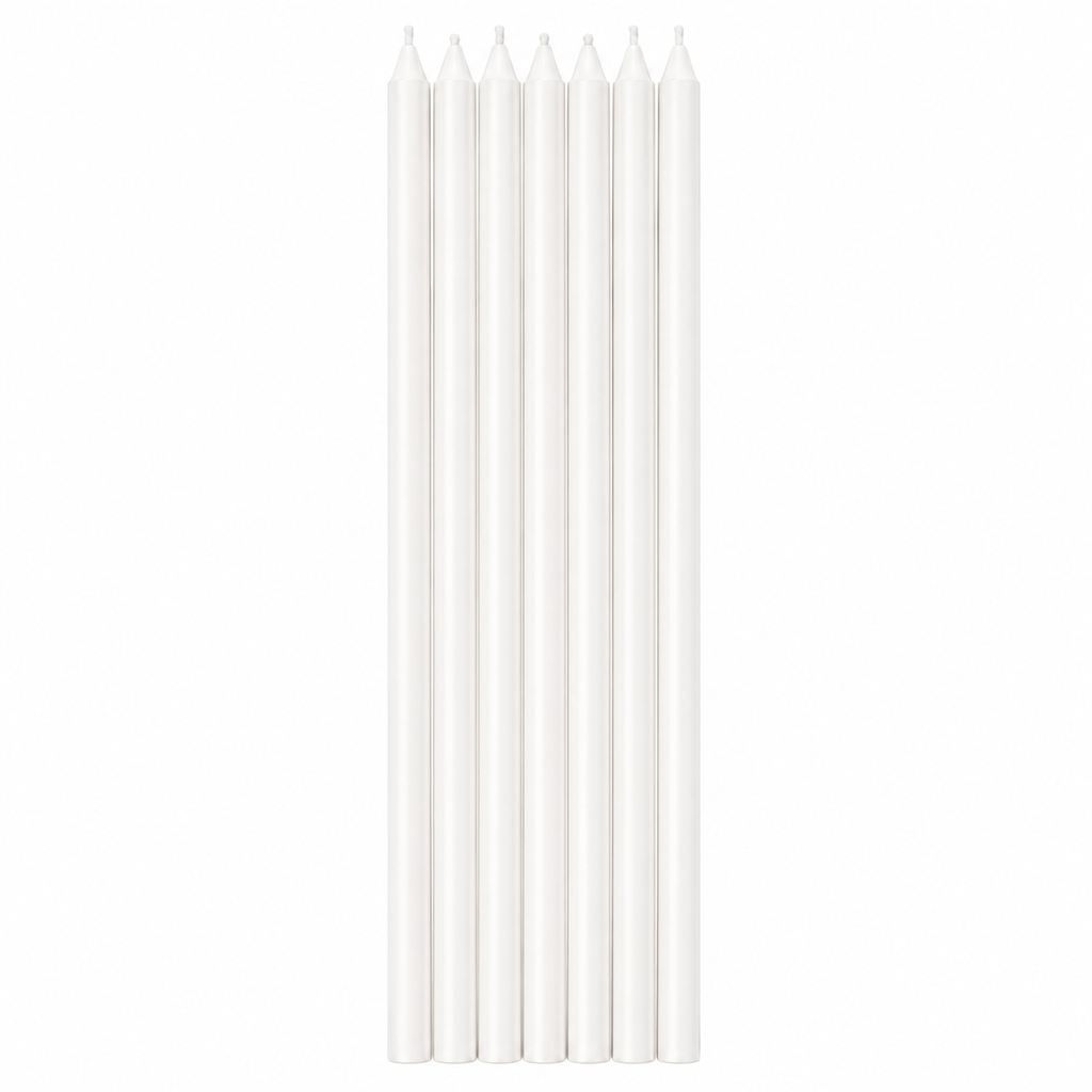 White Taper Candles - Pack of 10